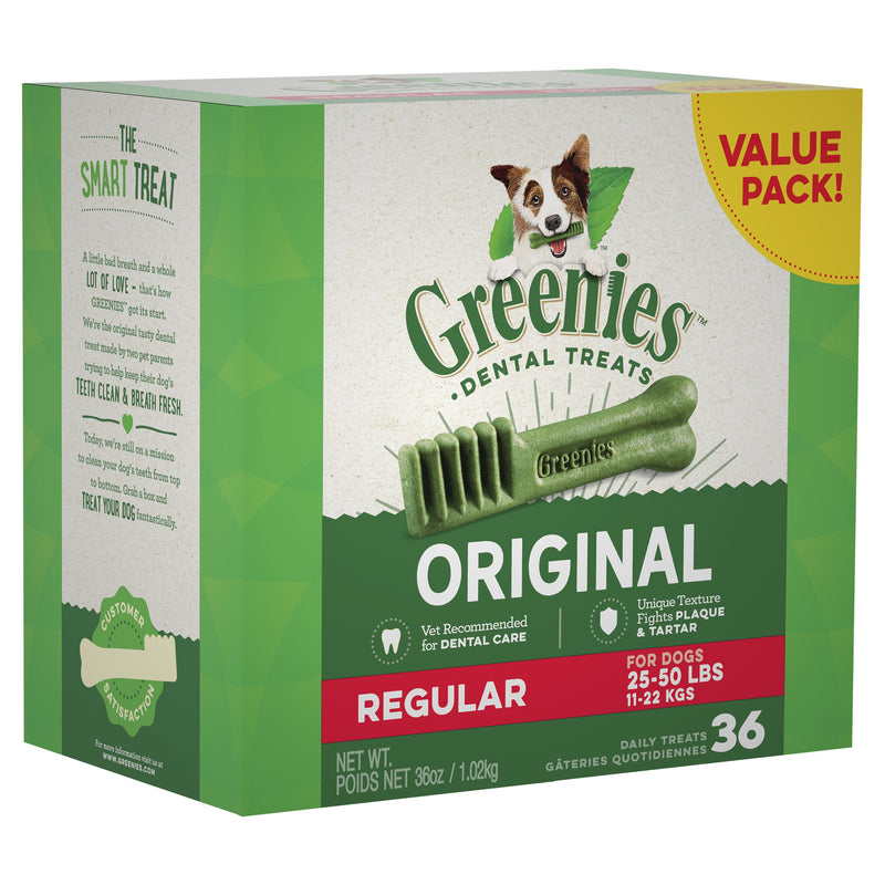 Greenies Dog Original Dental Treats for Regular Dogs Value Pack 1kg-Habitat Pet Supplies