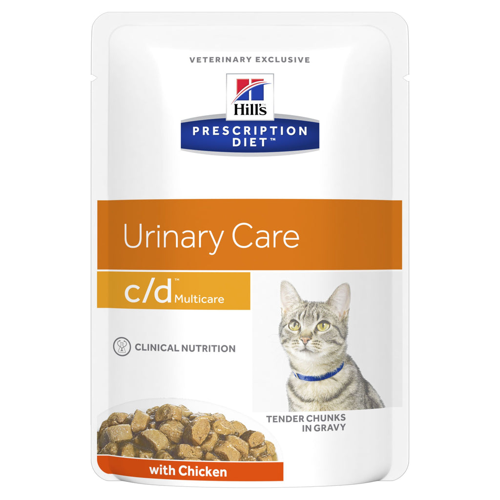 Hills Prescription Diet Cat c/d Multicare Urinary Care Chicken Wet Food Pouch 85g-Habitat Pet Supplies