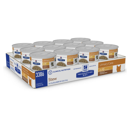 Hills Prescription Diet Cat c/d Multicare Urinary Care Chicken and Vegetable Stew Wet Food 82g x 24