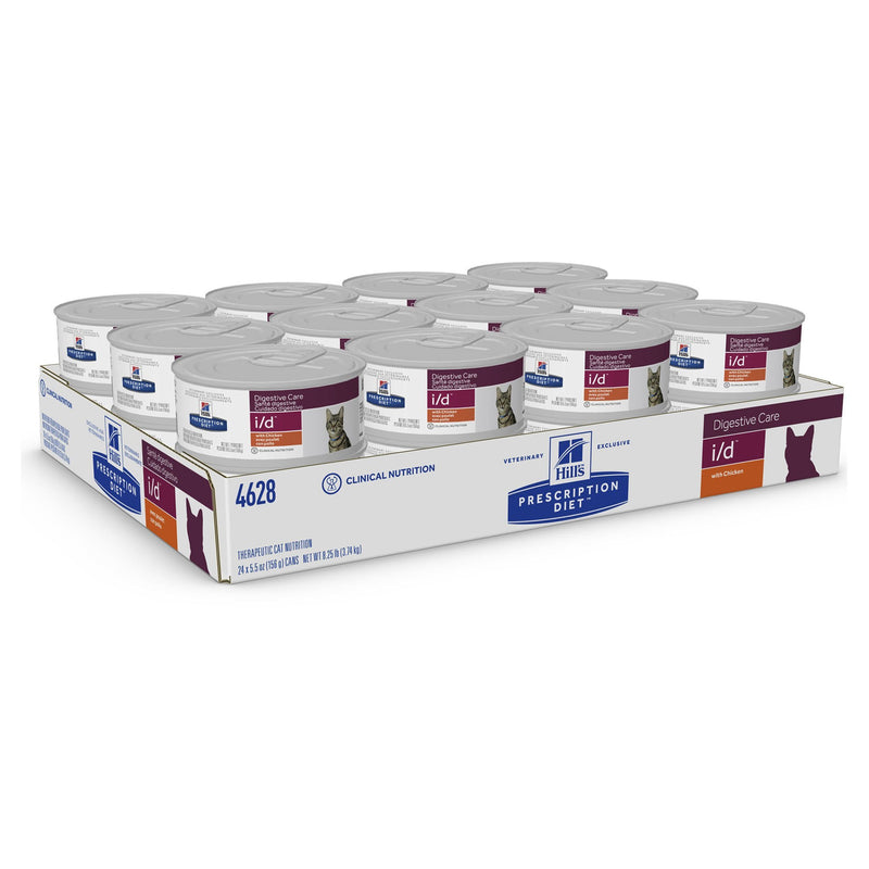 Hills Prescription Diet Cat i/d Digestive Care Chicken Wet Cat Food 156g x 24-Habitat Pet Supplies