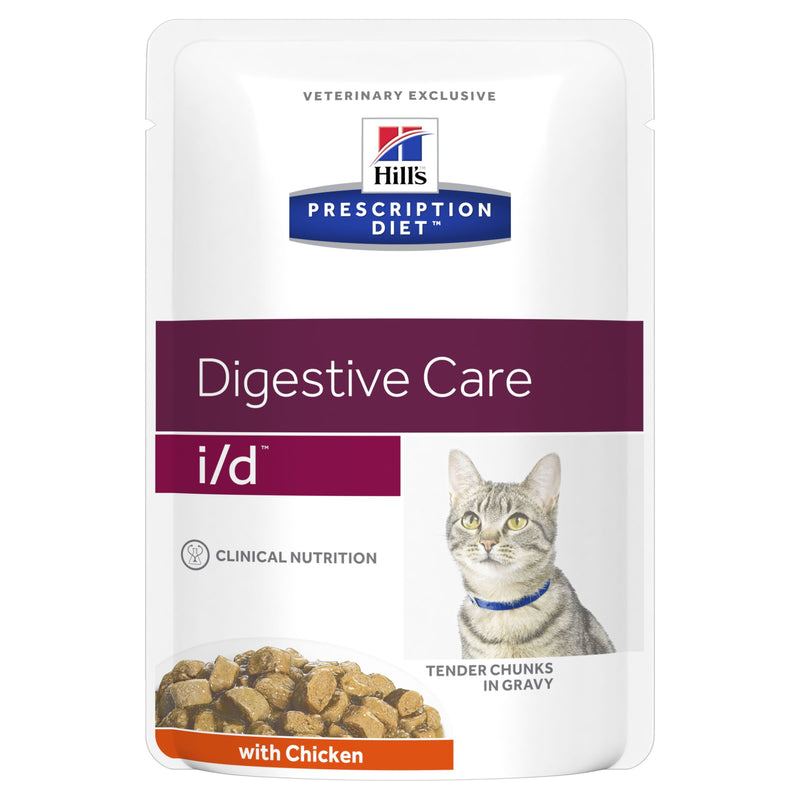Hills Prescription Diet Cat i/d Digestive Care Chicken Wet Food Pouch 85g-Habitat Pet Supplies