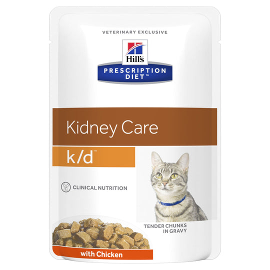 Hills Prescription Diet Cat k/d Kidney Care Chicken Wet Food Pouch 85g