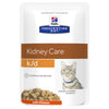 Hills Prescription Diet Cat k/d Kidney Care Chicken Wet Food Pouches 85g x 12