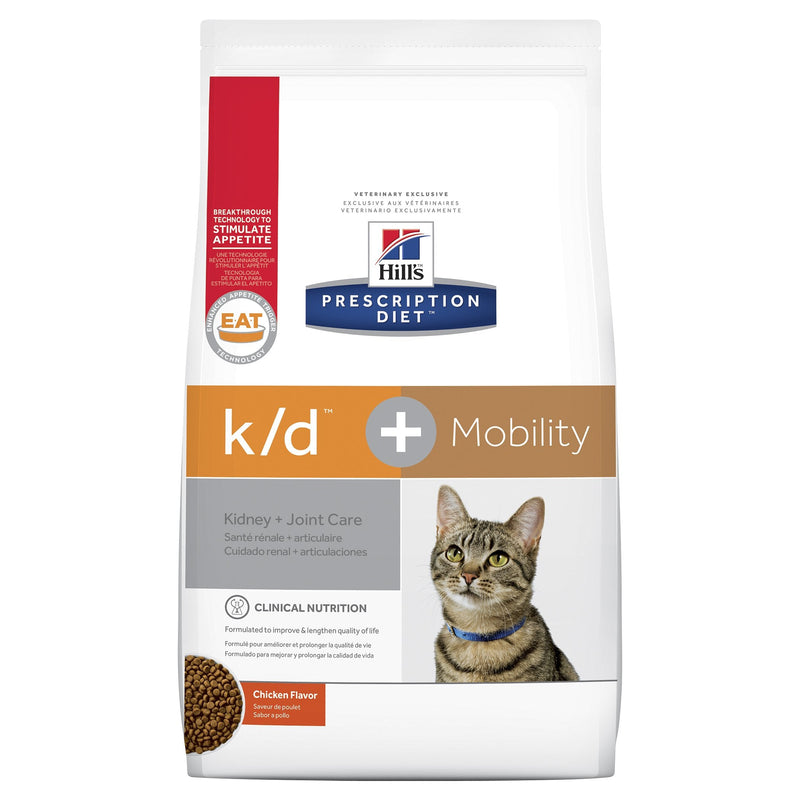 Hills Prescription Diet Cat k/d Kidney Care + Mobility Dry Food 2.88kg-Habitat Pet Supplies