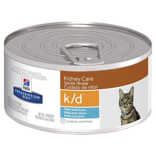 Hills Prescription Diet Cat k/d Kidney Care Pate with Tuna Wet Food 156g