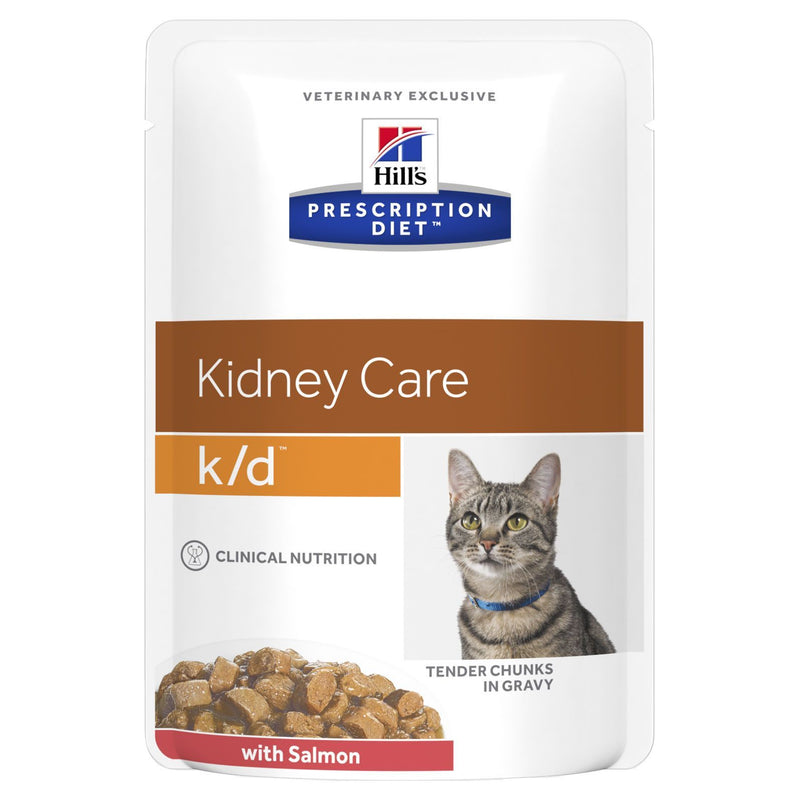 Hills Prescription Diet Cat k/d Kidney Care Salmon Wet Food Pouch 85g-Habitat Pet Supplies