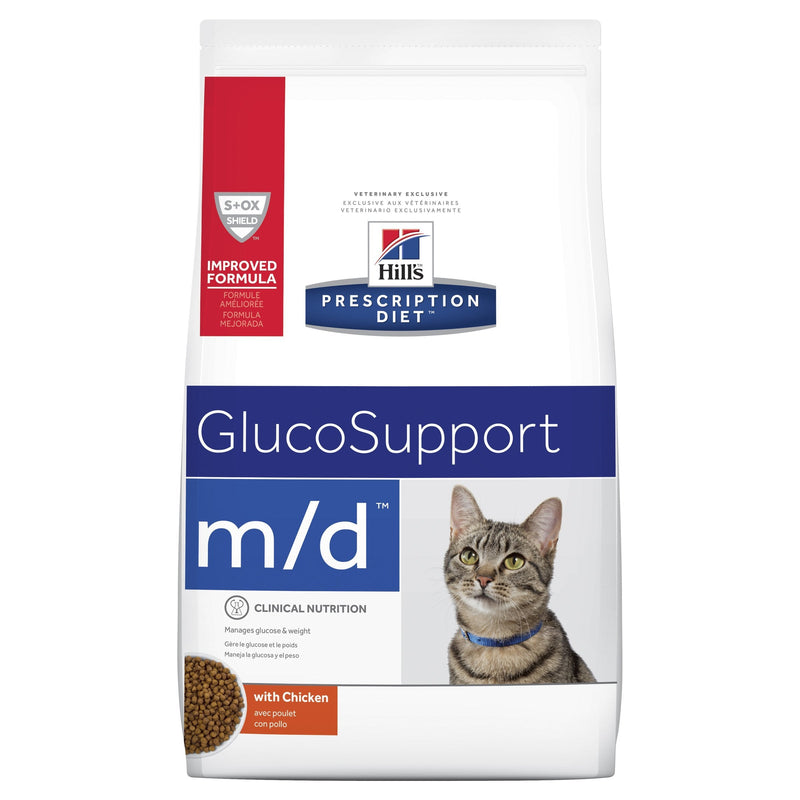 Hills Prescription Diet Cat m/d GlucoSupport Dry Food 1.8kg-Habitat Pet Supplies