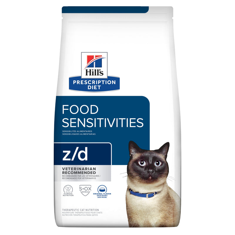 Hills Prescription Diet Cat z/d Skin/Food Sensitivities Dry Food 1.8kg-Habitat Pet Supplies
