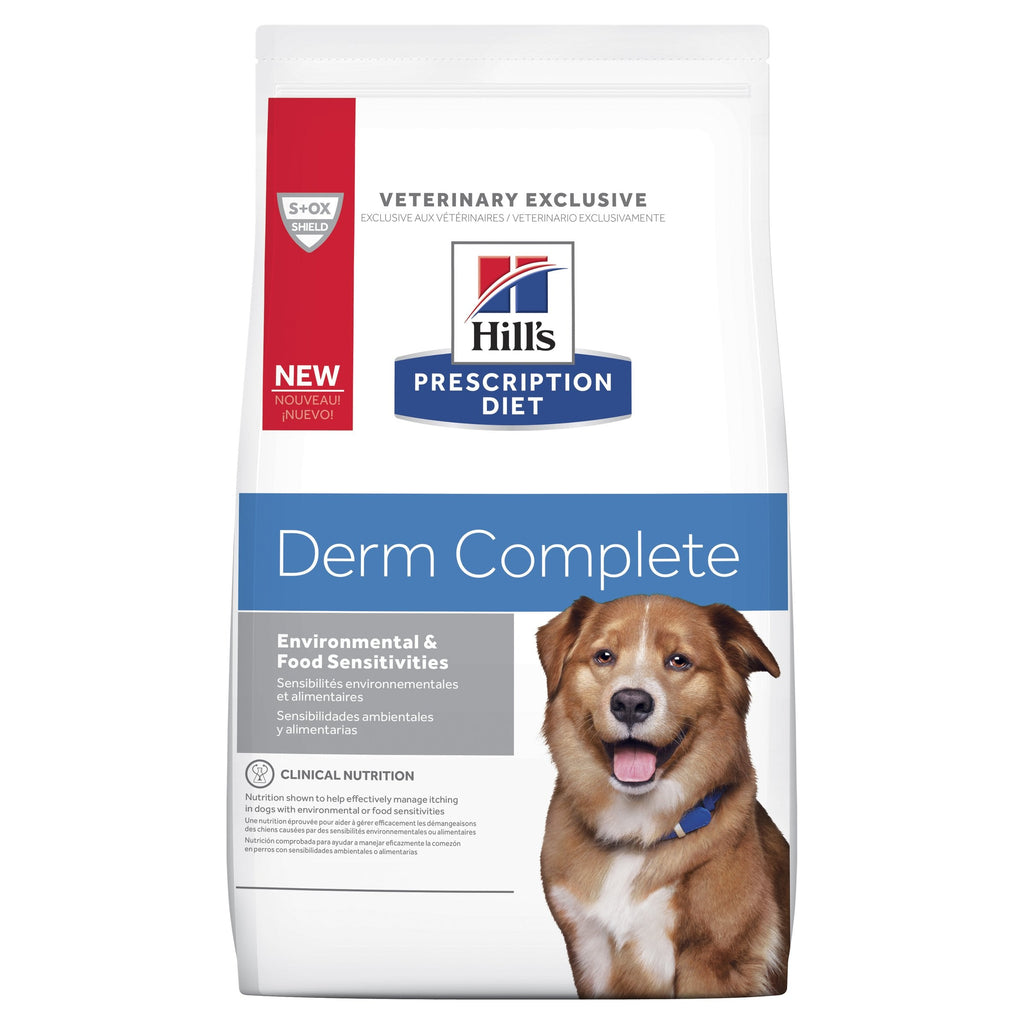 Hills Prescription Diet Dog Derm Complete Dry Food 10.8kg-Habitat Pet Supplies