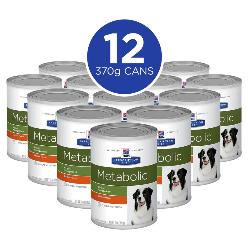 Hills Prescription Diet Dog Metabolic Weight Management Chicken Wet Food 370g x 12