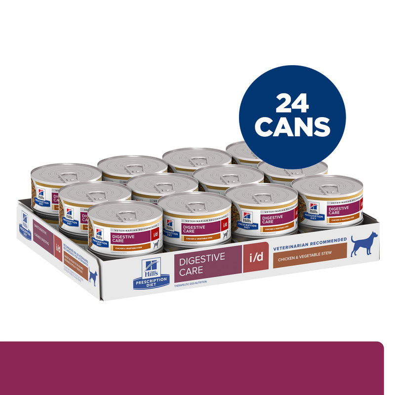 Hills Prescription Diet Dog i/d Digestive Care Chicken and Vegetable Stew Wet Food 156g x 24