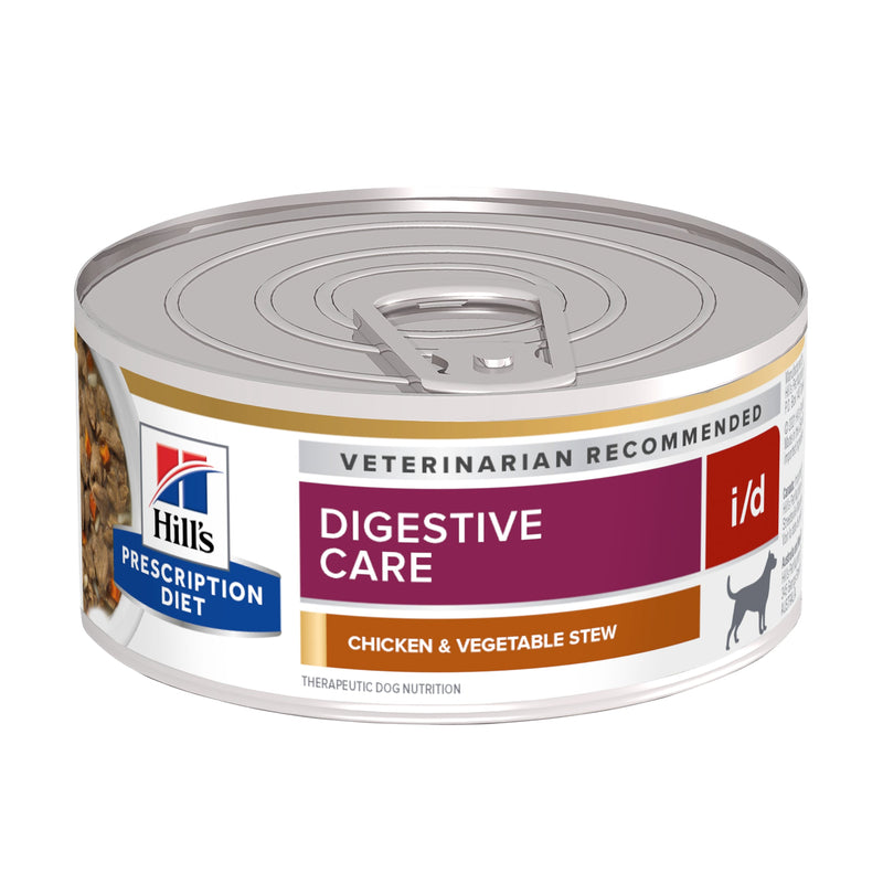 Hills Prescription Diet Dog i/d Digestive Care Chicken and Vegetable Stew Wet Food 156g x 24-Habitat Pet Supplies