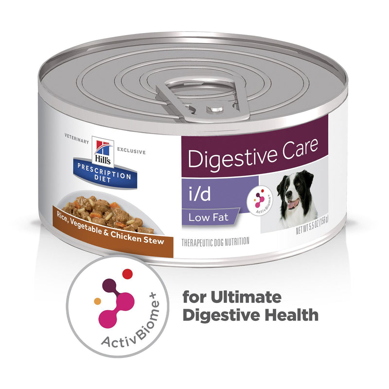 Hills Prescription Diet Dog i/d Low Fat Digestive Care Chicken and Vegetable Stew Wet Food 156g