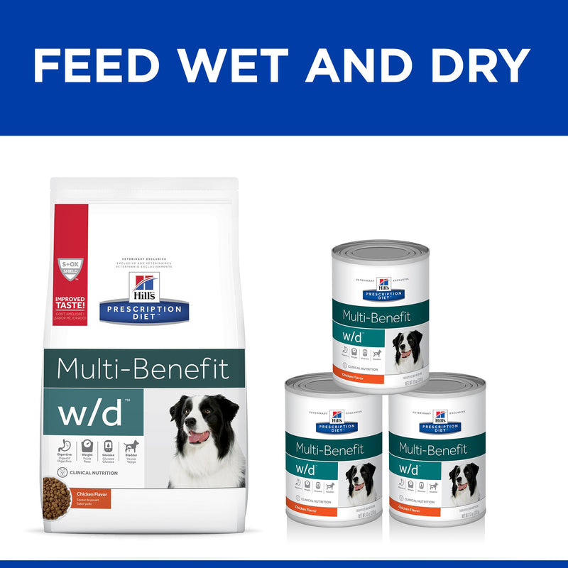 Hills Prescription Diet Dog w/d Multi-Benefit Chicken Wet Food 370g x 12
