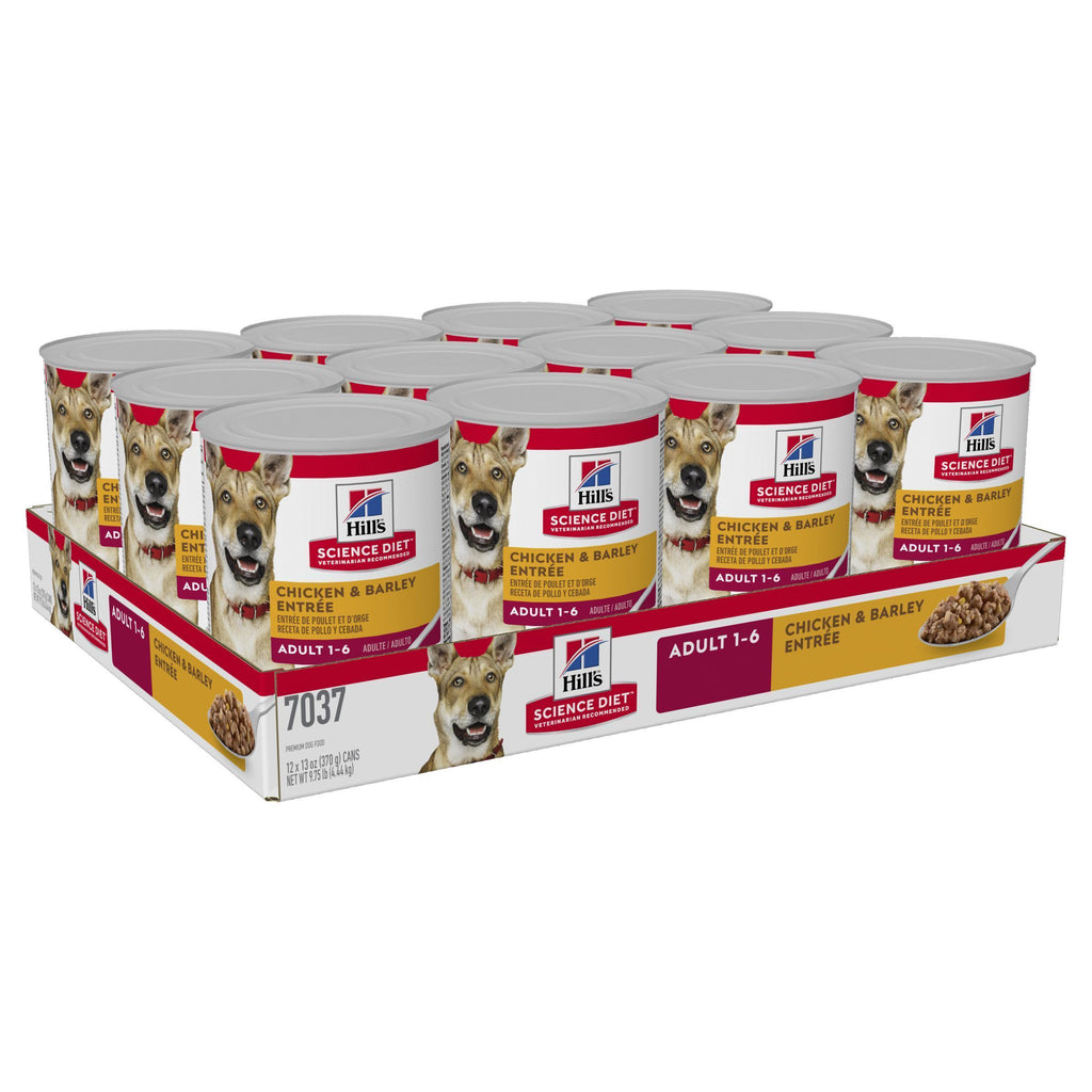 Hills Science Diet Adult Chicken and Barley Entree Canned Dog Food 370g x 12^^^-Habitat Pet Supplies