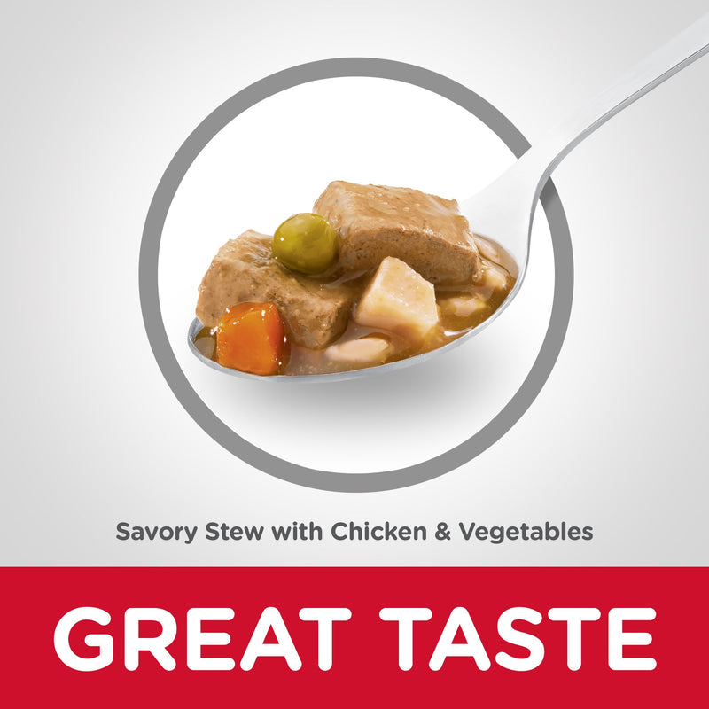 Hills Science Diet Adult Savoury Stew Chicken and Vegetables Canned Dog Food 363g