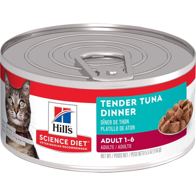 Hills Science Diet Adult Tender Dinners Tuna Canned Cat Food 156g x 24^^^