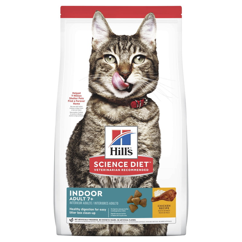 Hills Science Diet Indoor Adult 7+ Dry Cat Food 3.17kg-Habitat Pet Supplies