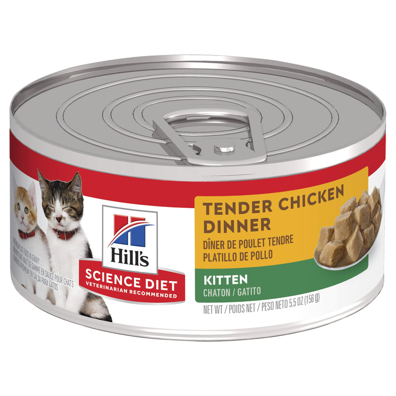Hills Science Diet Kitten Tender Dinners Chicken Canned Cat Food 156g x 24