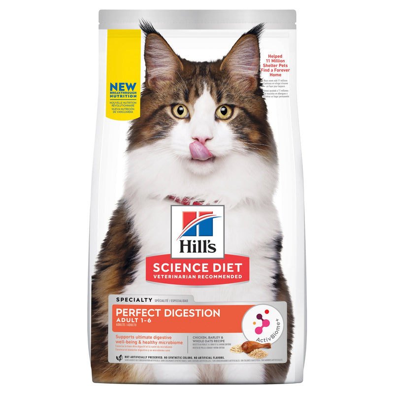 Hills Science Diet Perfect Digestion Dry Cat Food 1.59kg-Habitat Pet Supplies