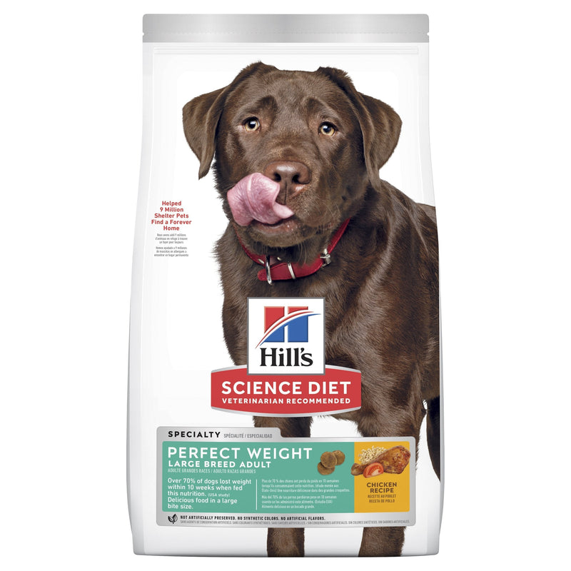 Hills Science Diet Perfect Weight Large Breed Chicken Dry Dog Food 12.9kg-Habitat Pet Supplies