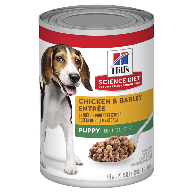 Hills Science Diet Puppy Chicken and Barley Entree Canned Dog Food 370g x 12