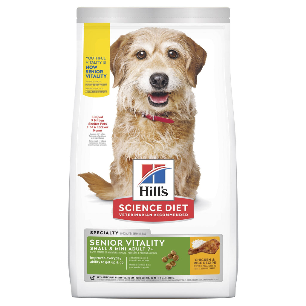 Hills Science Diet Senior Vitality Small and Mini Adult 7+ Dry Dog Food 1.58kg-Habitat Pet Supplies