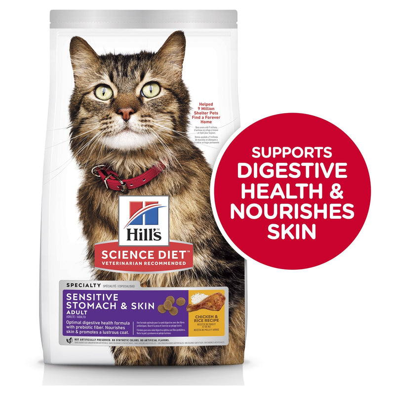 Hills Science Diet Sensitive Stomach and Skin Adult Dry Cat Food 3.17kg