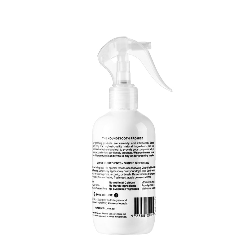 Houndztooth Charlies Blend No.3 Goat Milk Conditioning and Deodoriser Spray 250ml