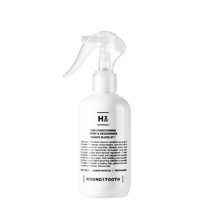 Houndztooth Hugos Blend No.1 Goat Milk Conditioning and Deodoriser Spray 250ml (+_+)-Habitat Pet Supplies