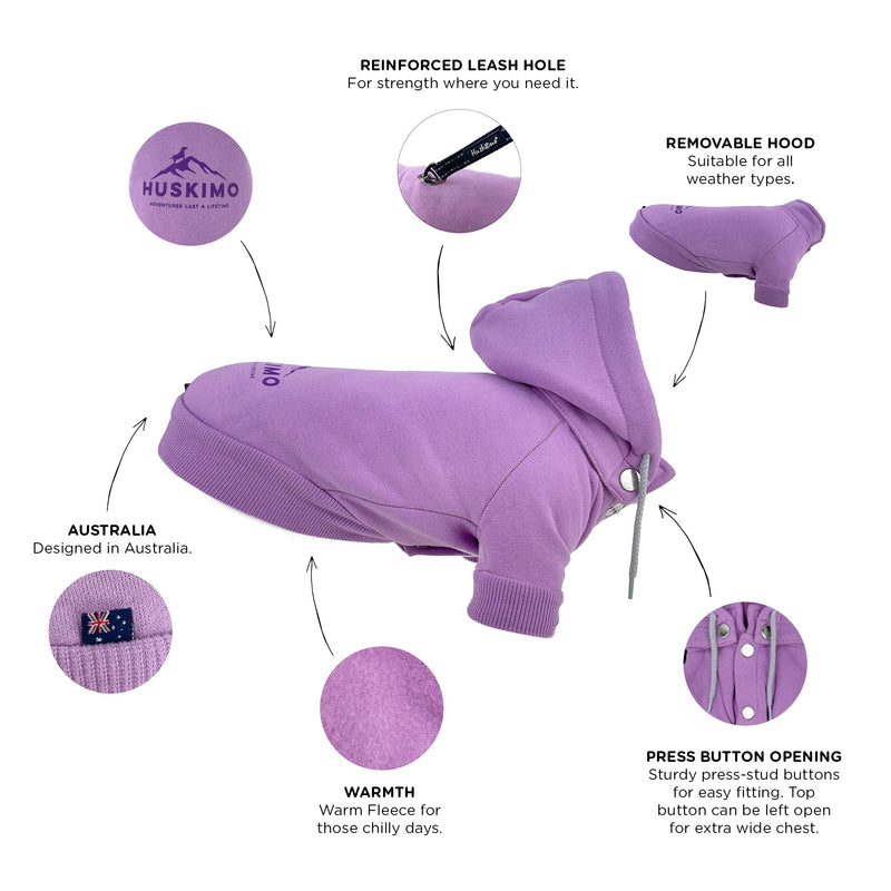 Huskimo Hartz Peak Dog Hoodie Lilac 33cm*