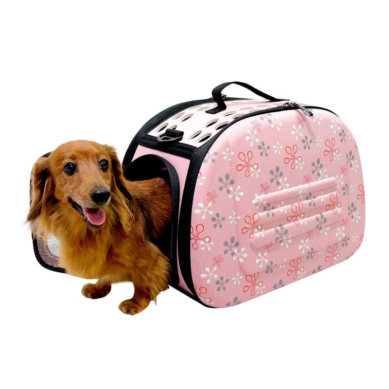 Ibiyaya Collapsible Pet Shoulder Carrier Tuscany Pink