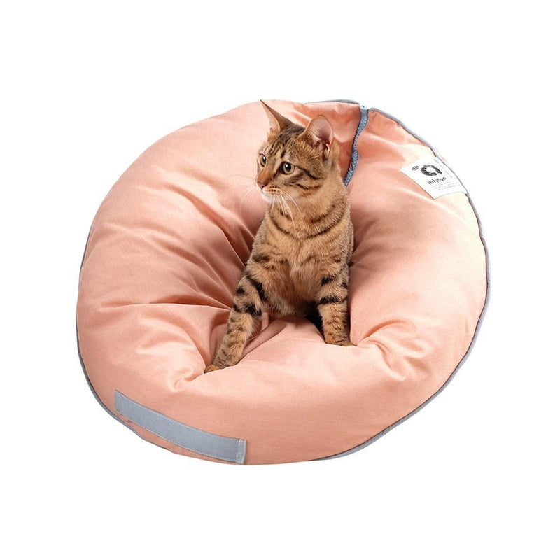 Ibiyaya Snuggler Nook Pet Bed Playful Peach***