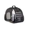 Ibiyaya Transparent Hardcase Pet Carrier Hard Rock Black