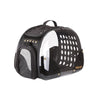 Ibiyaya Transparent Hardcase Pet Carrier Hard Rock Black-Habitat Pet Supplies