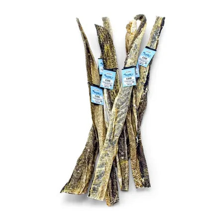 Icelandic+ Long Cod Skin Strip Dog Treat***-Habitat Pet Supplies