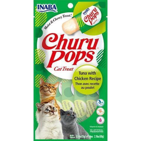 Inaba Churu Pops Tuna with Chicken Cat Treats 60g x 6-Habitat Pet Supplies