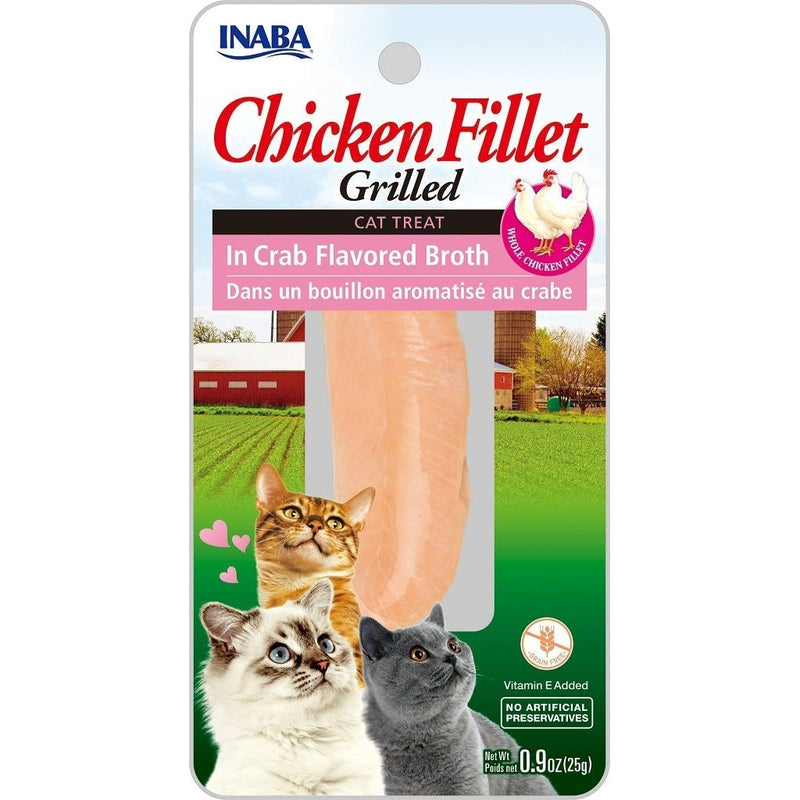 Inaba Grilled Chicken Fillet in Crab Broth Cat Treat 25g :->>-Habitat Pet Supplies