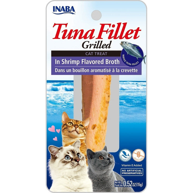 Inaba Grilled Tuna Fillet in Shrimp Broth Cat Treat 15g-Habitat Pet Supplies