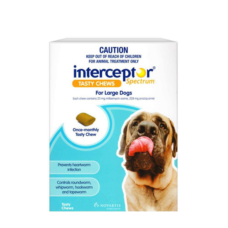 Interceptor Spectrum Dog 22-45kg Blue 3 Pack-Habitat Pet Supplies