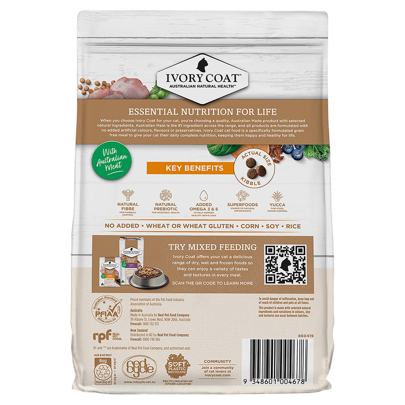 Ivory Coat Grain Free Chicken Adult Cat Dry Food 2kg :->>