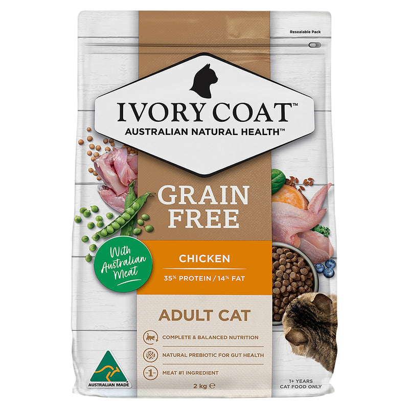Ivory Coat Grain Free Chicken Adult Cat Dry Food 2kg-Habitat Pet Supplies