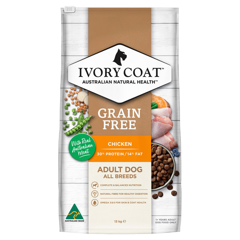 Ivory Coat Grain Free Chicken Adult Dog Dry Food 13kg-Habitat Pet Supplies