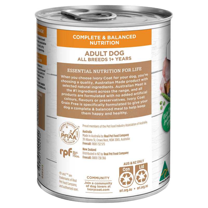 Ivory Coat Grain Free Chicken Stew Adult Dog Wet Food 400g x 12 (+_+)