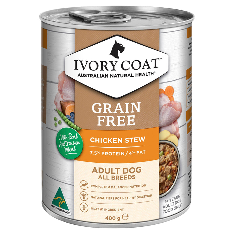 Ivory Coat Grain Free Chicken Stew Adult Dog Wet Food 400g-Habitat Pet Supplies