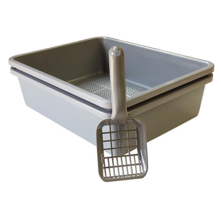 K9 Homes Rectangular Sieve Cat Litter Tray with Scoop-Habitat Pet Supplies