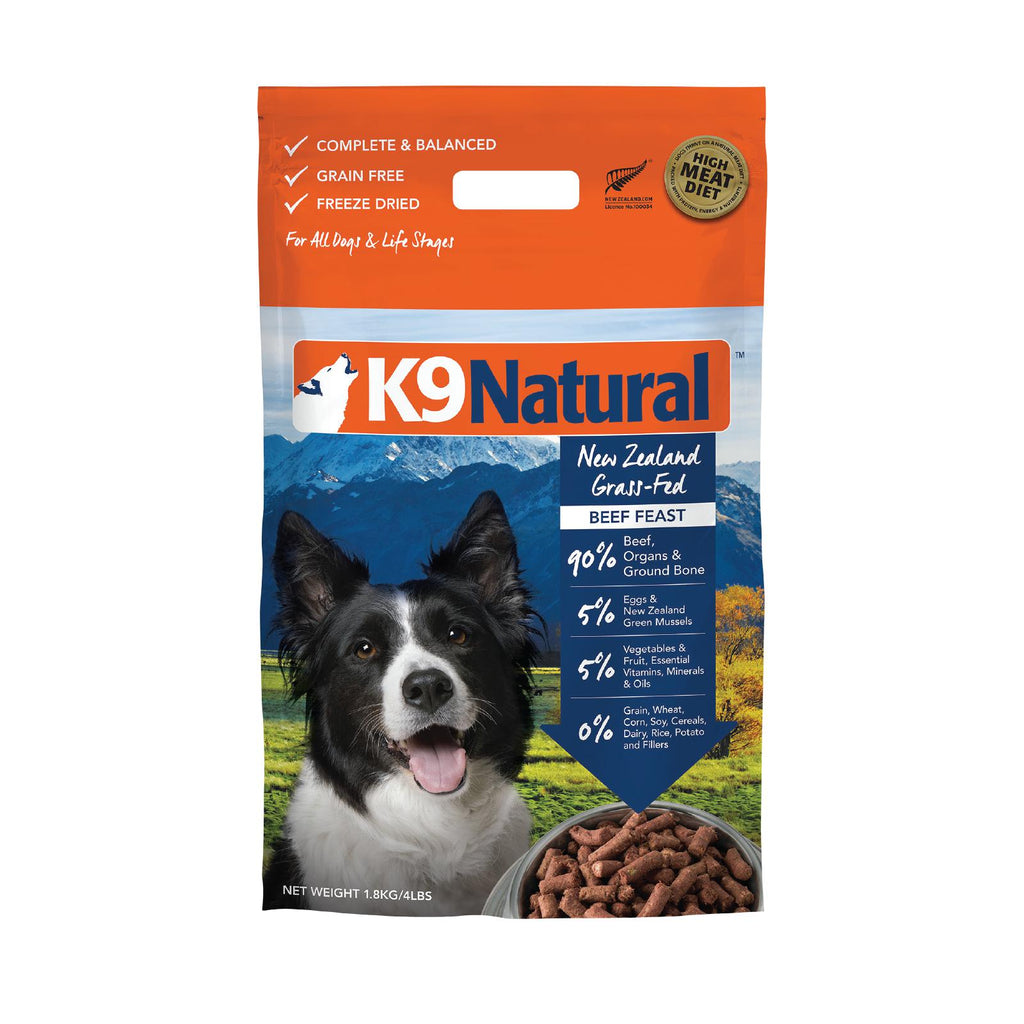 K9 Natural Beef Feast Freeze Dried Dog Food 1.8kg^^^-Habitat Pet Supplies