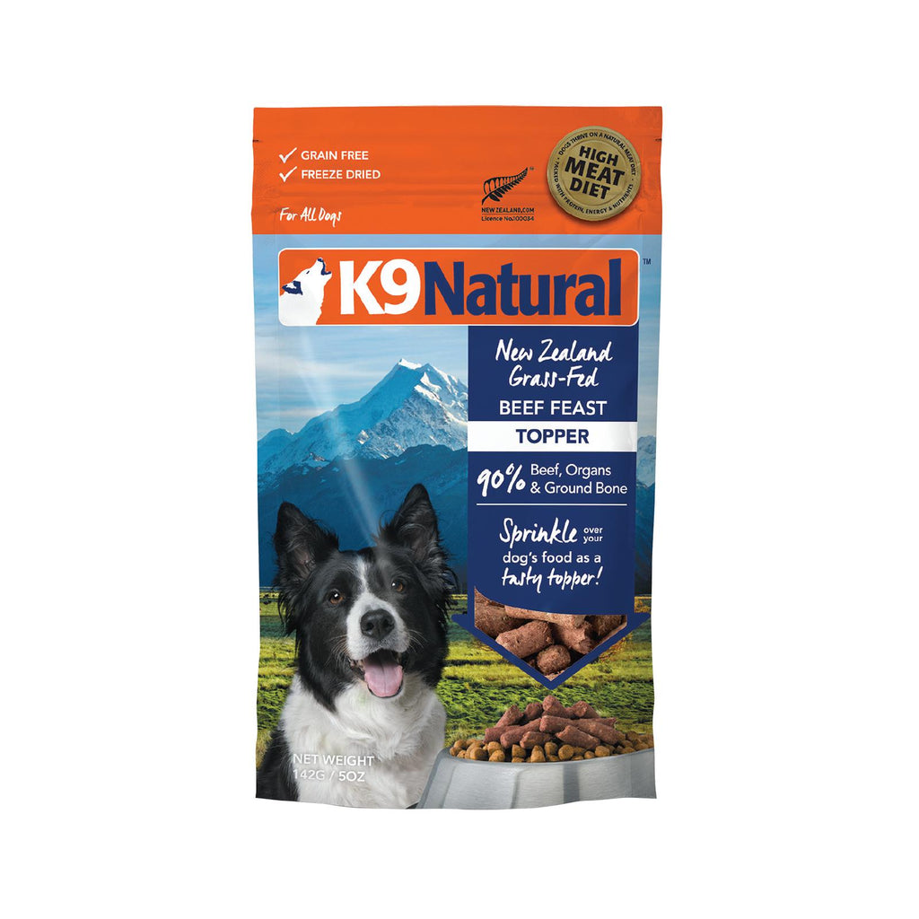 K9 Natural Beef Feast Freeze Dried Dog Food Topper 142g^^^-Habitat Pet Supplies