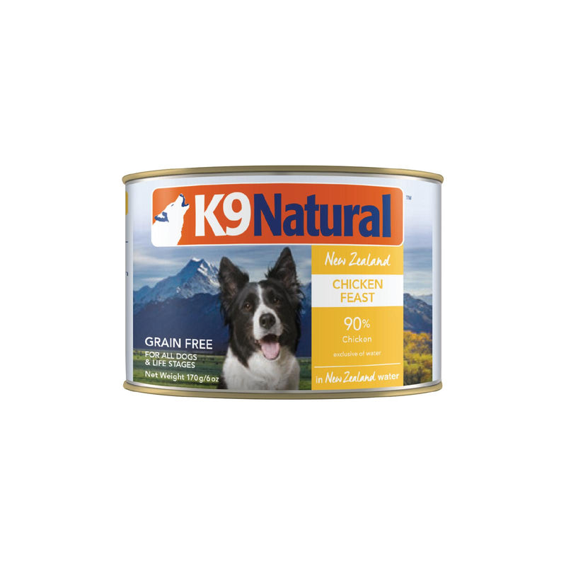 K9 Natural Chicken Feast Wet Dog Food 170g x 12-Habitat Pet Supplies