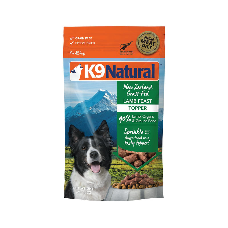 K9 Natural Lamb Feast Freeze Dried Dog Food Topper 142g***-Habitat Pet Supplies